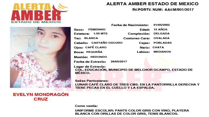 Alerta Amber Estado de México