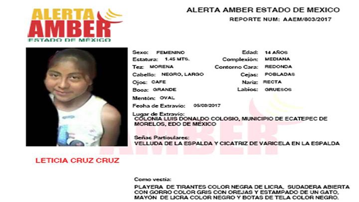 Alerta Amber Estado de México