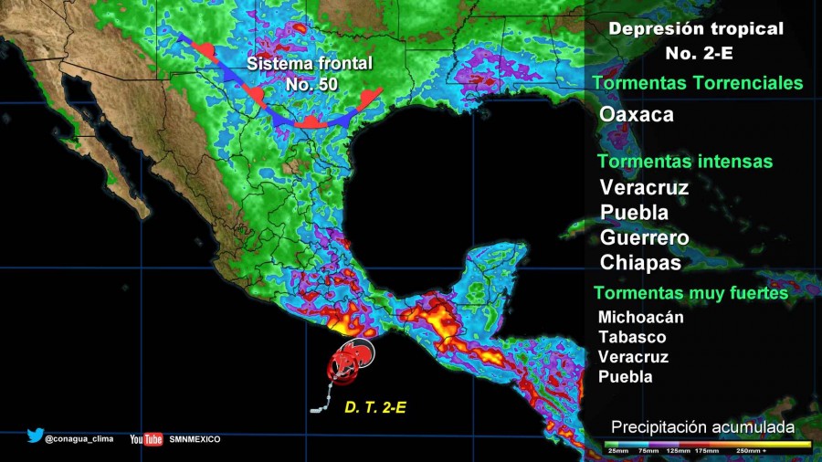 PRONÓSTICO METEREOLÓGICO DE LA REPÚBLICA MEXICANA