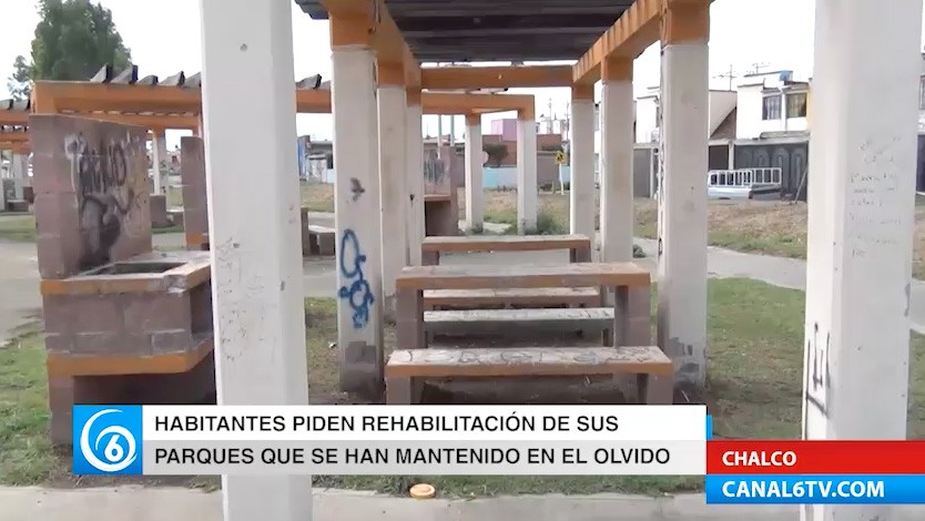 Habitantes piden la recuperación de espacios públicos y parques en Paseos de Chalco