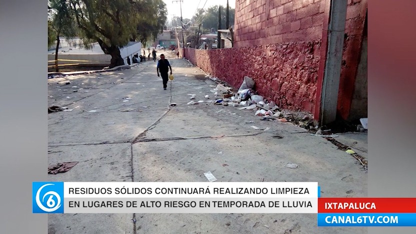 La Dirección de Residuos Sólidos realiza labores de limpieza por temporada de lluvias