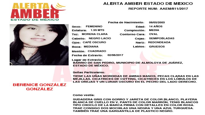 Alerta Amber Estado de México