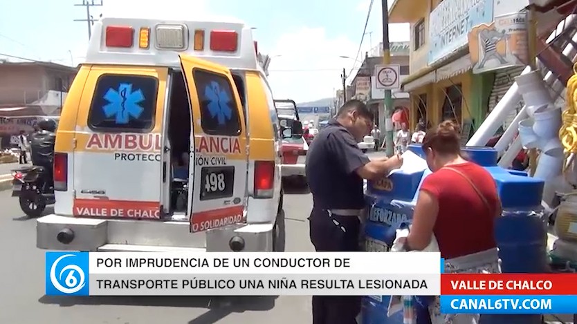 Por imprudencia de conductor menor resulta lesionada en la colonia Alfredo del Mazo, Valle de Chalco