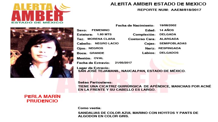 Alerta Amber Estado de México