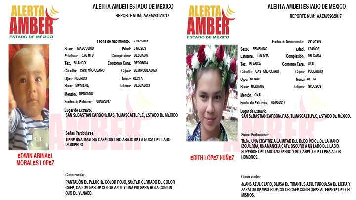 Alerta Amber Estado de México