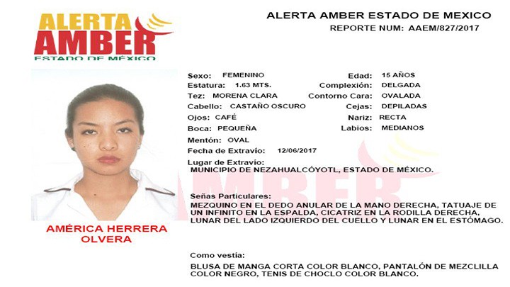 Alerta Amber Estado de México