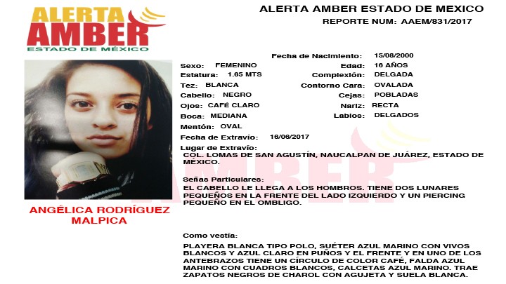 Alerta Amber Estado de México