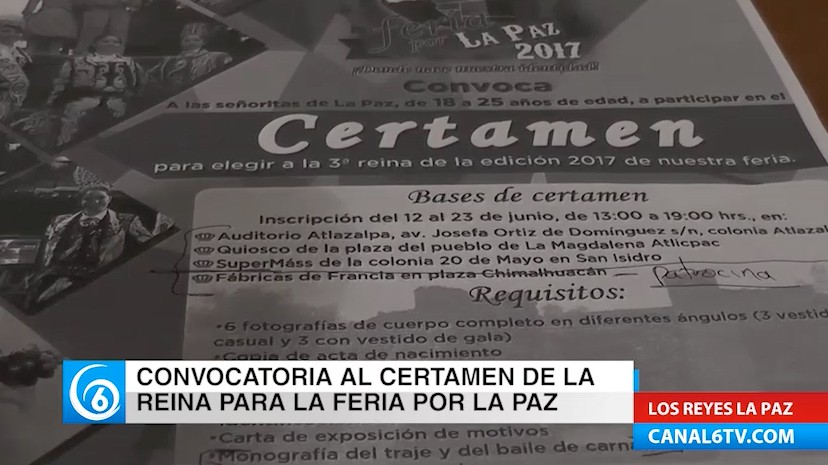 Certamen para elegir a la reina de la Feria Por La Paz 2017