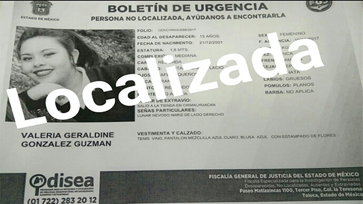 UEPAVIG Chimalhuacán en coordinación con PGJEM localiza a menor extraviada