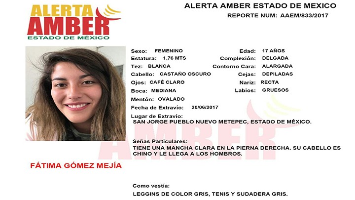 Alerta Amber Estado de México