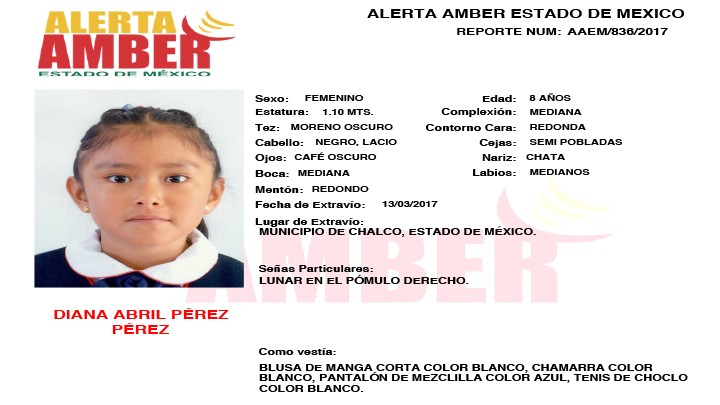 Alerta Amber Estado de México