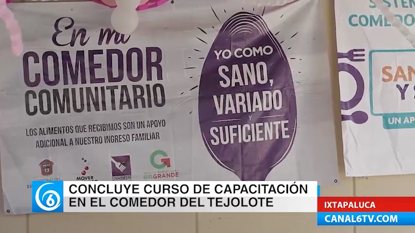 Concluye curso de capacitación en el comedor comunitario del Tejolote