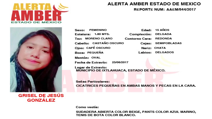 Alerta Amber Estado de México