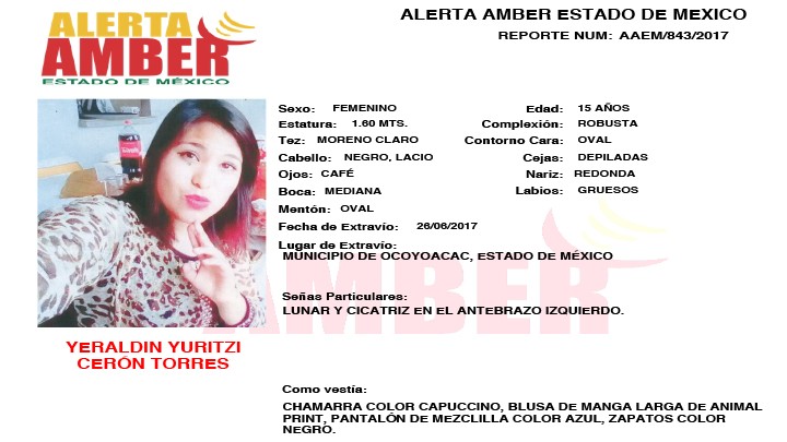 Alerta Amber Estado de México