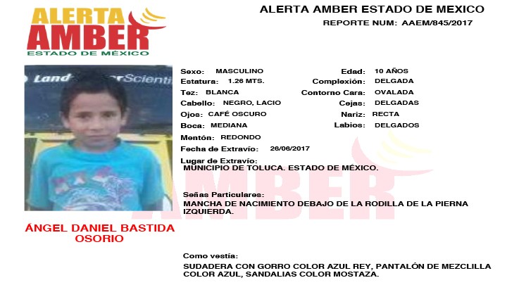 Alerta Amber Estado de México