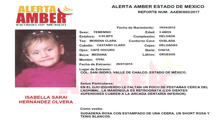 Alerta Amber Estado de México