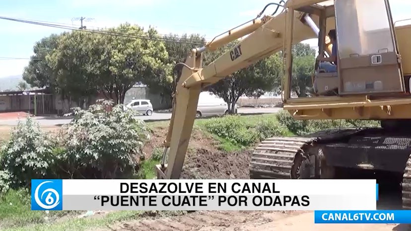 Odapas realiza trabajos de desazolve en Puente Cuate