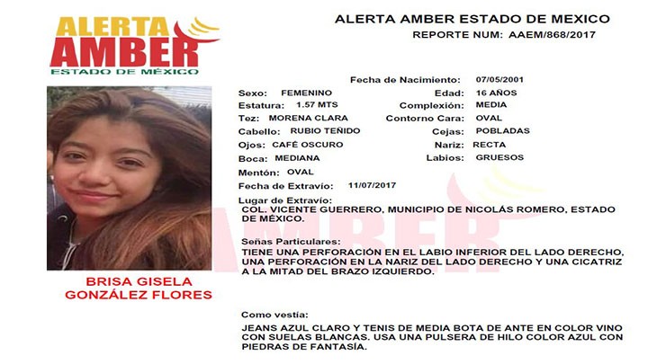 Alerta Amber Estado de México