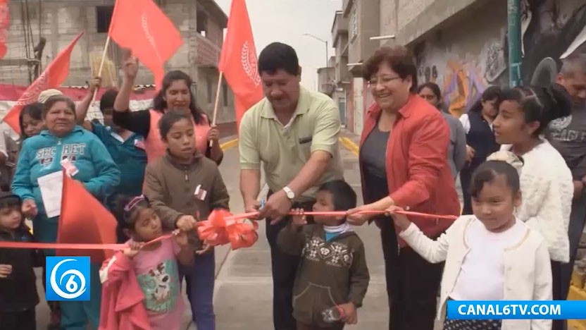 Inauguran pavimentaciones en Chimalhuacán