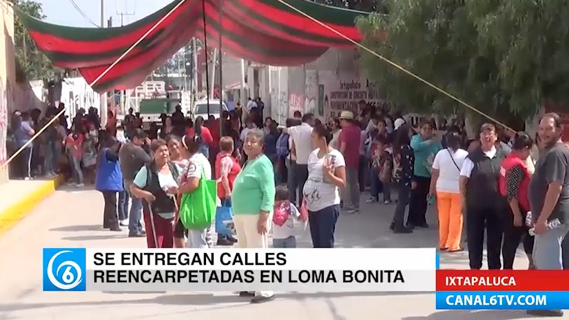 Entregan obras de reencarpetamiento en Loma Bonita, Ixtapaluca