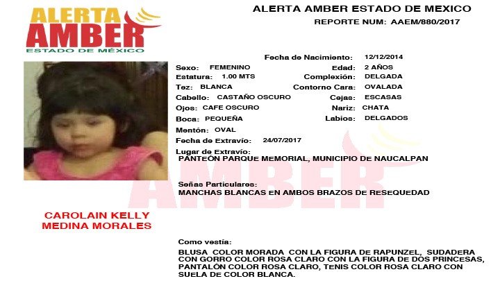 Alerta Amber Estado de México