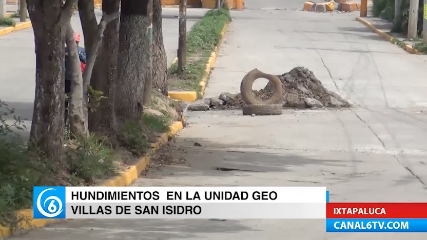 Hundimientos en la Unidad Habitacional Geo Villas San Isidro