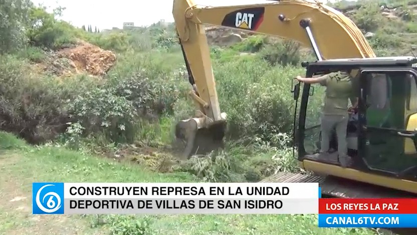 Construyen represa en el Deportivo San Isidro