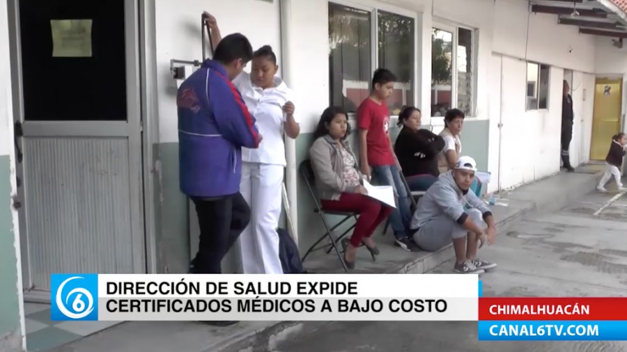 Dirección de Salud de Chimalhuacán expide certificados médicos a bajo costo