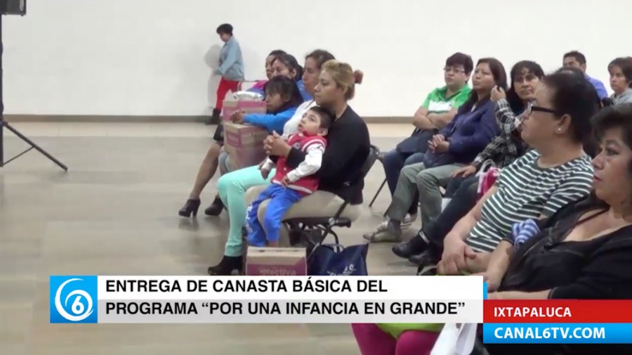 Entrega de canasta básica a niños con capacidades diferentes por parte del DIF municipal