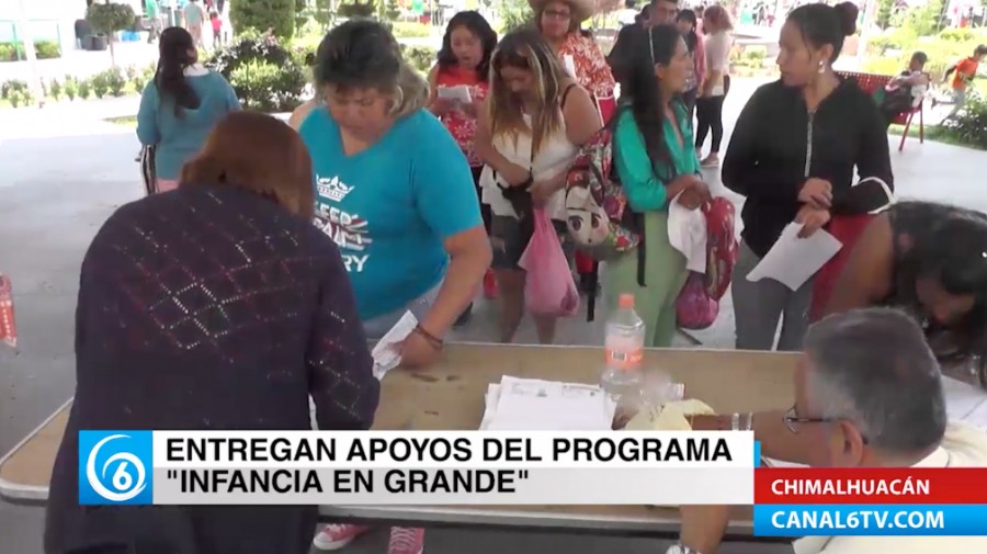 El gobierno de Chimalhuacán realizó entrega de apoyos del programa Infancia en grande