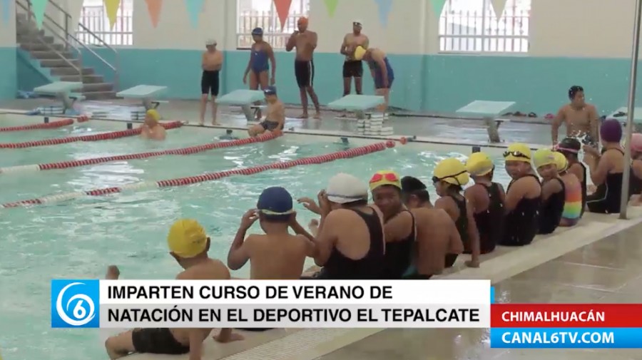 Imparten curso verano de natación en el deportivo el Tepalcate