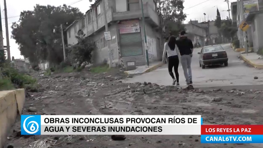 Obras inconclusas provocan severas inundaciones en Lomas de San Sebastián