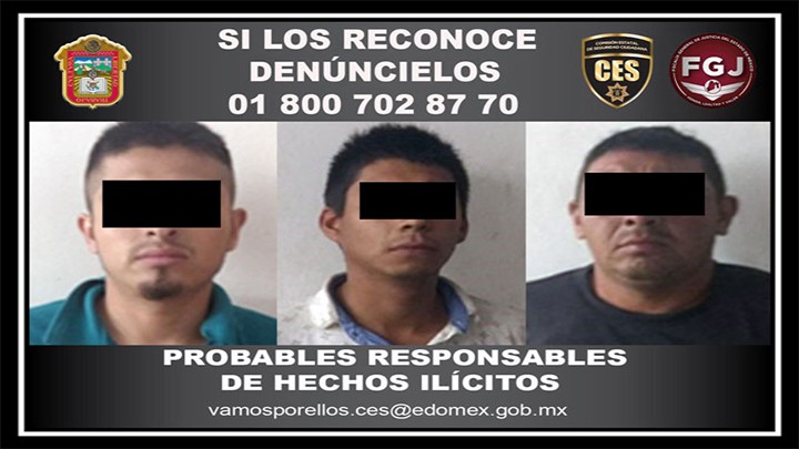 DETIENEN A TRES PERSONAS PRESUNTAMENTE RELACIONADAS EN EL ROBO DE VEHÍCULOS EN IXTAPALUCA