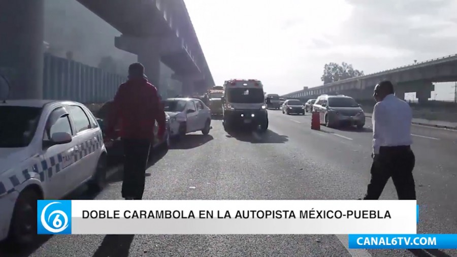 Por la mañana de registro carambola en la México-Puebla