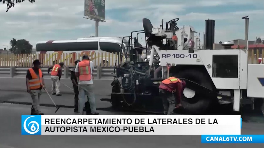 CAPUFE realiza reencarpetamiento de laterales en la Autopista México-Puebla