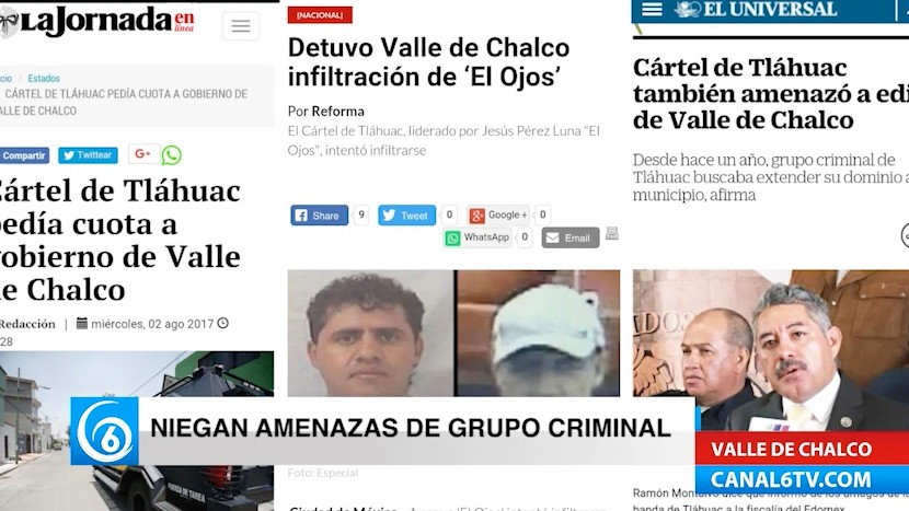 Edil de Valle de Chalco desmiente haber sido amenazado por el Cártel de Tláhuac