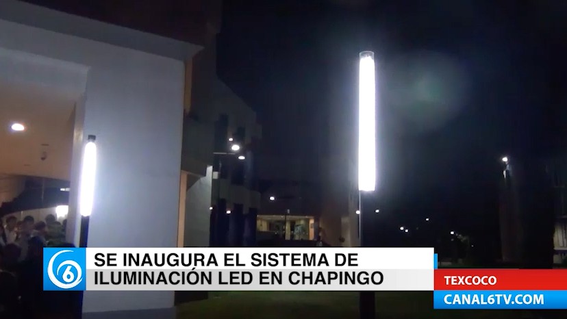 Inauguran el sistema de iluminación solar con tecnología LED en Chapingo