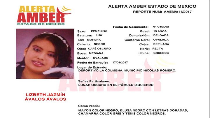 Alerta Amber Estado de México