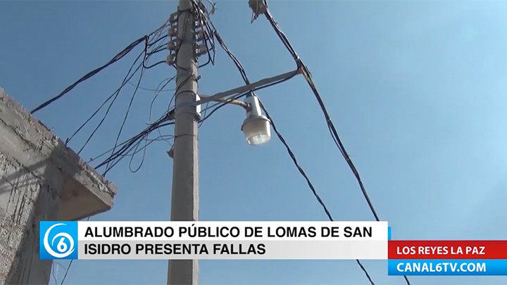 Alumbrado de Lomas de San Isidro presenta fallas