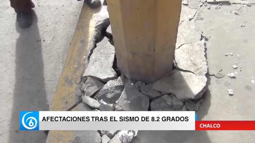 Algunas casas del municipio de Chalco presentaron afectaciones en su infraestructura tras sismo