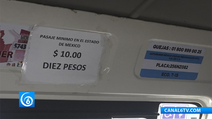 Autorizan incremento en el pasaje del transporte público del Estado de México