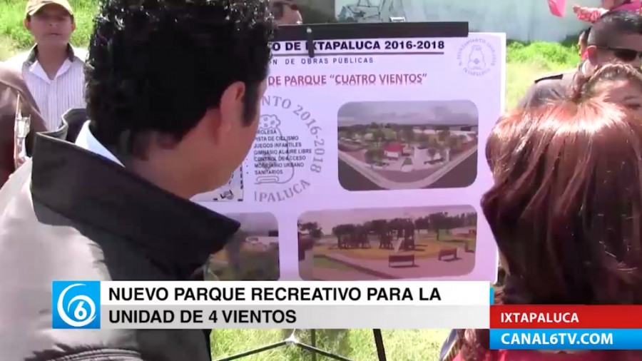 Inicio de obra de parque recreativo en la unidad Cuatro Vientos