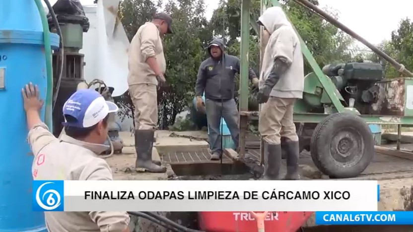 Odapas finaliza trabajos de limpieza en el cárcamo Xico