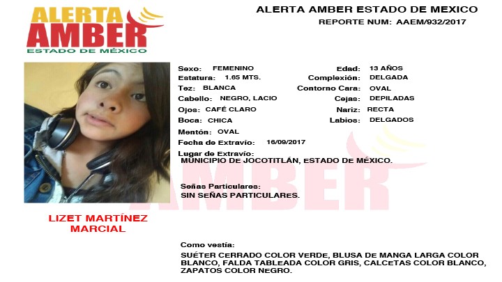 Alerta Amber Estado de México