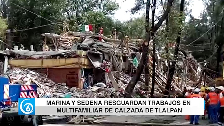 Continúan los trabajos de rescate en el multifamiliar de Tlalpan