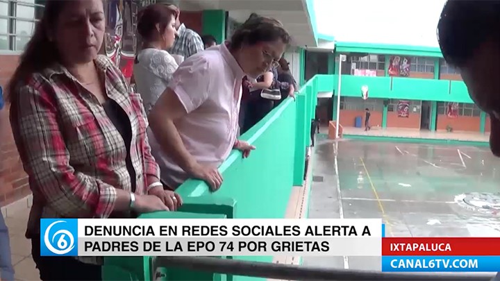 Denuncia que circula en redes sociales alertó a padres de la EPO 74 por grietas