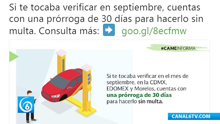 Implementan prórroga para verificar automóviles en el Estado de México