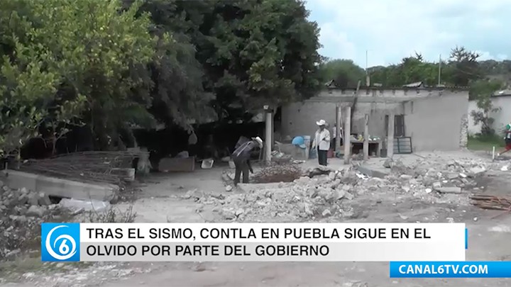 Tras el sismo del pasado 19 de septiembre, Contla, Puebla, continúa en el olvido