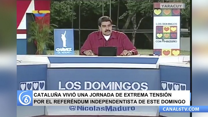 Nicolás Maduro, criticó el actuar del gobierno español durante el referéndum independista