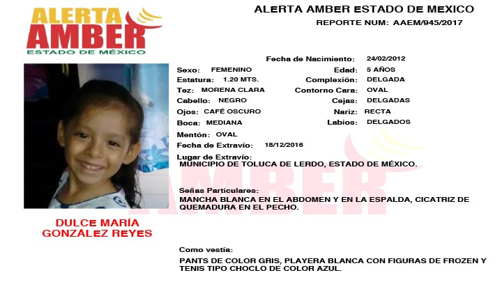 Alerta Amber Estado de México